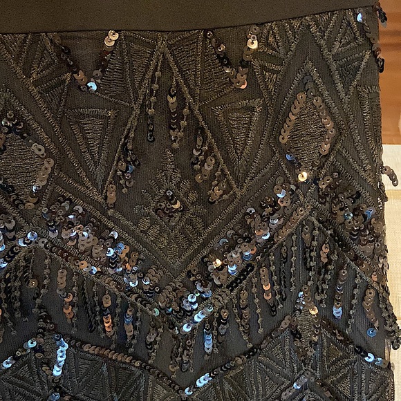 Aidan by Aidan Mattox Beaded Skirt Cocktail Minidress - Picture 7 of 10